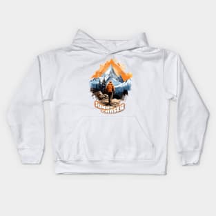 Summit Chaser T-shirt | Show Your Passion For Hiking Kids Hoodie